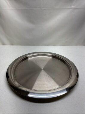Frontgate Stainless Steel Hot Cold Round Serving Tray